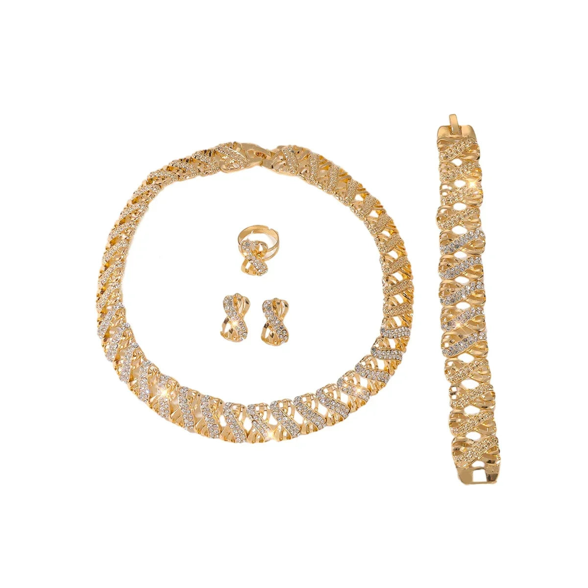 Celestial Sparkle Necklace, Bracelet & Earrings