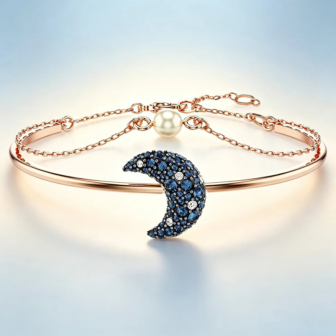 Trendy Dainty Flower Disc Moon Zircon Bracelet, Multi‑Color Adjustable Slider Stackable Wrist Bracelet Fashion Jewellery