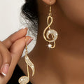 Sparkling Music-Inspired Dangle Earrings
