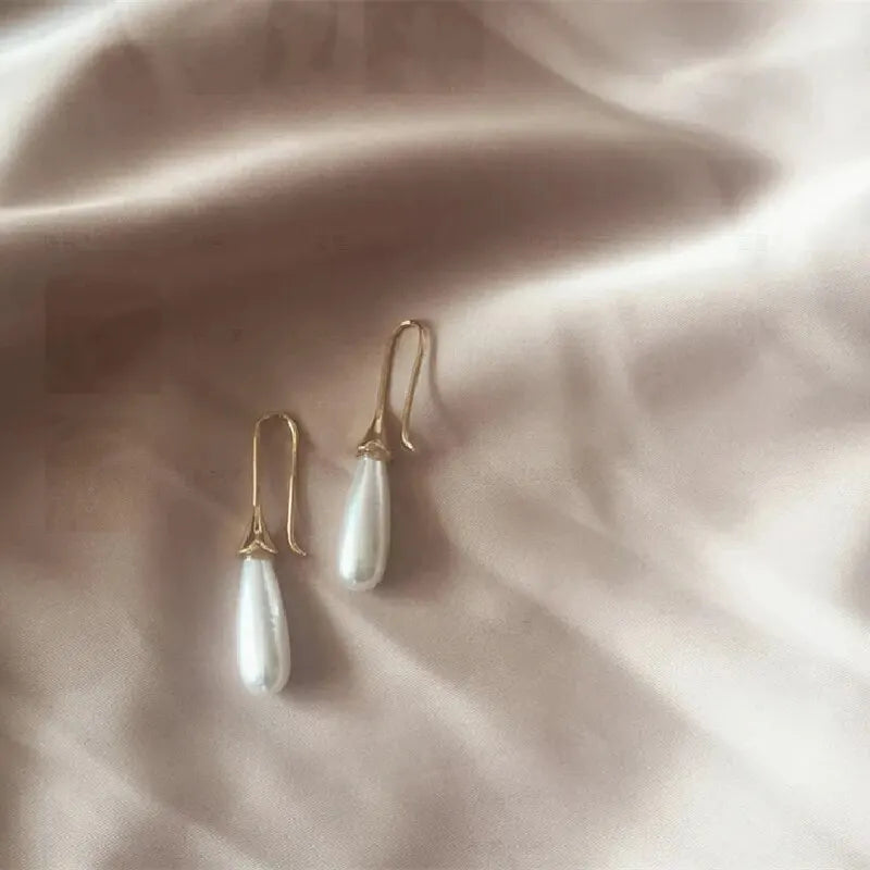 Elegant Blue Crystal Long-Drop Earrings