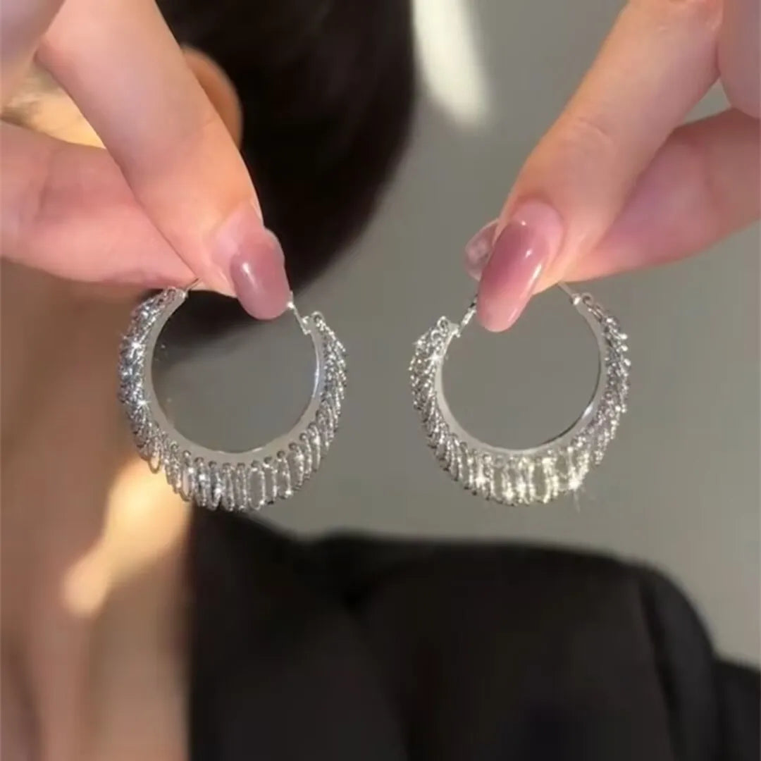 Fashion Luxury Geometric Dangle Drop Earrings for Women Wedding Party Jewelry Accessories Gorgeous Cubic Zirconia Bridal Brincos