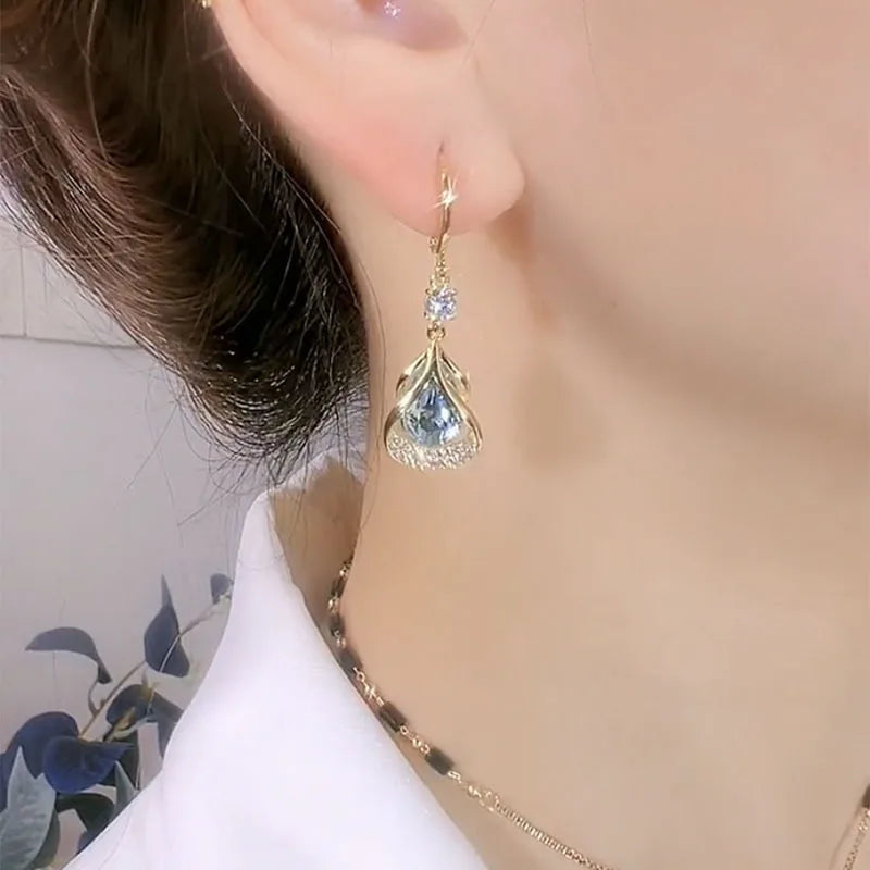 Celestial Sparkle Gold-Tone Earrings