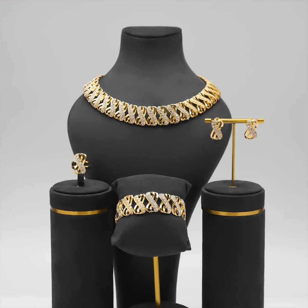 Celestial Sparkle Necklace, Bracelet & Earrings