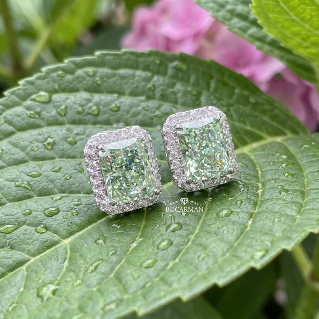 Premium Zircon Silver Stud Earrings