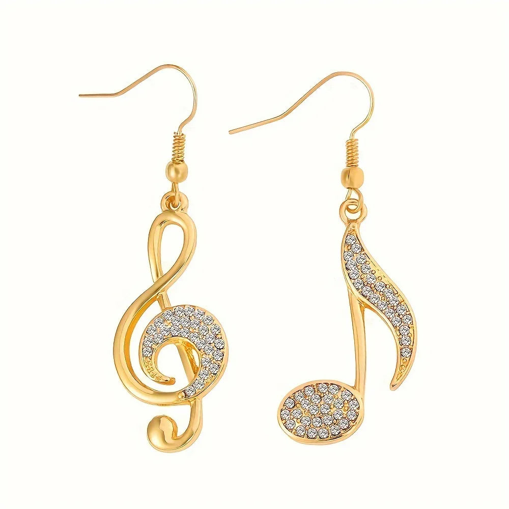 Sparkling Music-Inspired Dangle Earrings