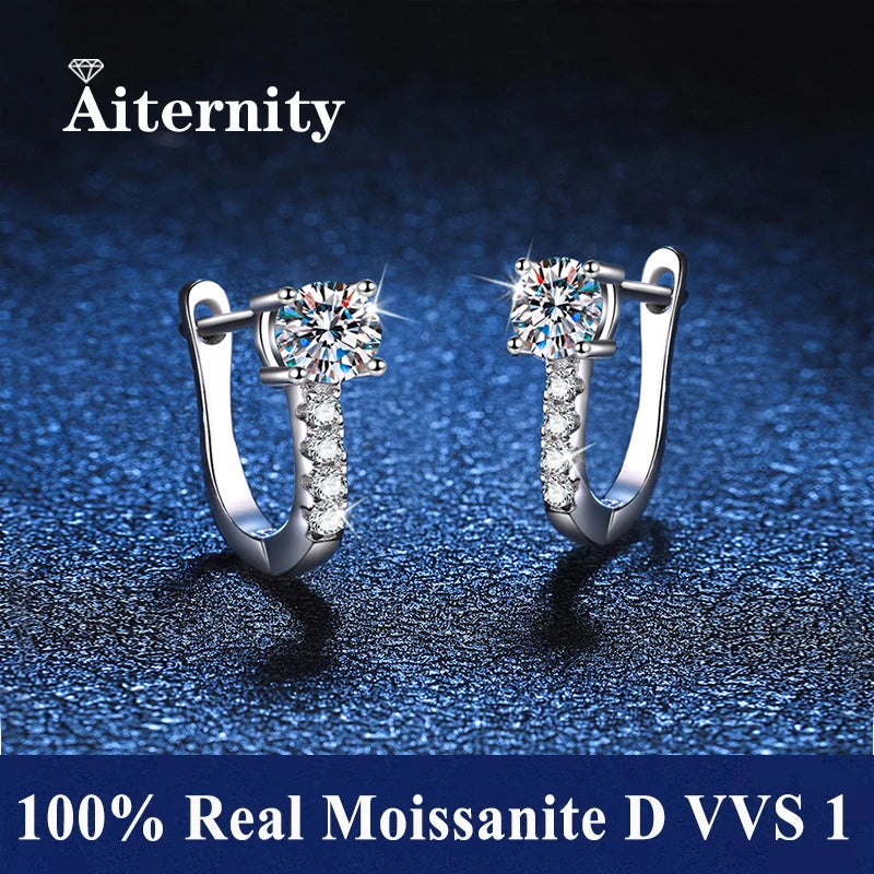 Elegant Moissanite Square Drop Earrings