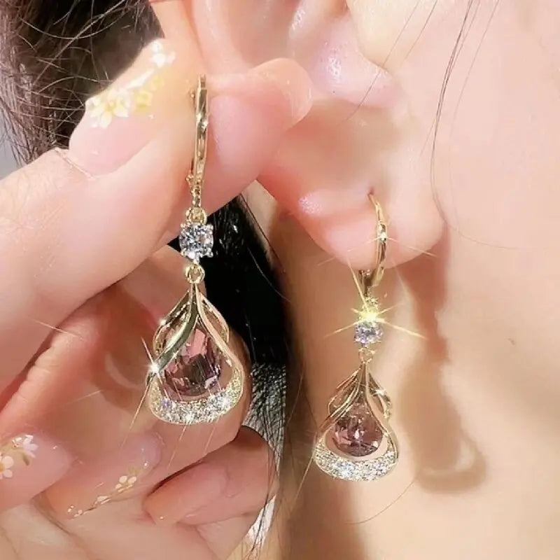 Celestial Sparkle Gold-Tone Earrings