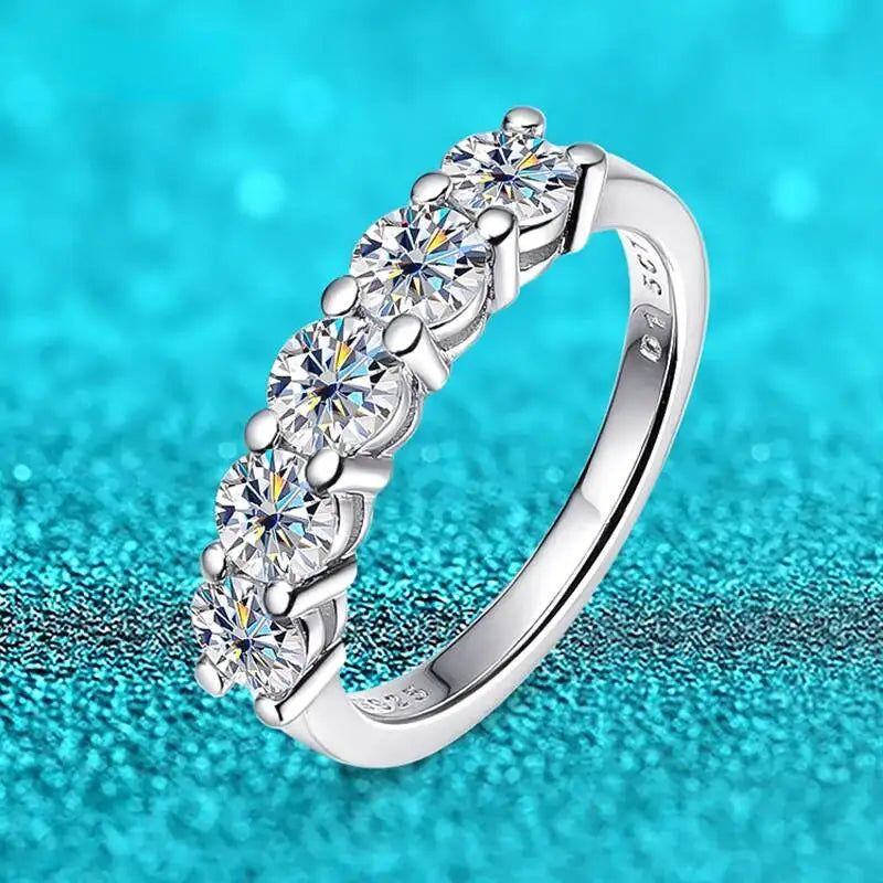 Silver Crystal Cluster Ring