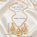 Golden Ripple Pendant Set