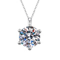 Classic Luxury Super Shiny Six-clawed Moissanite Pendant Necklace 1-carat Ring Earring Set for Women Bride Wedding Jewelry Sets