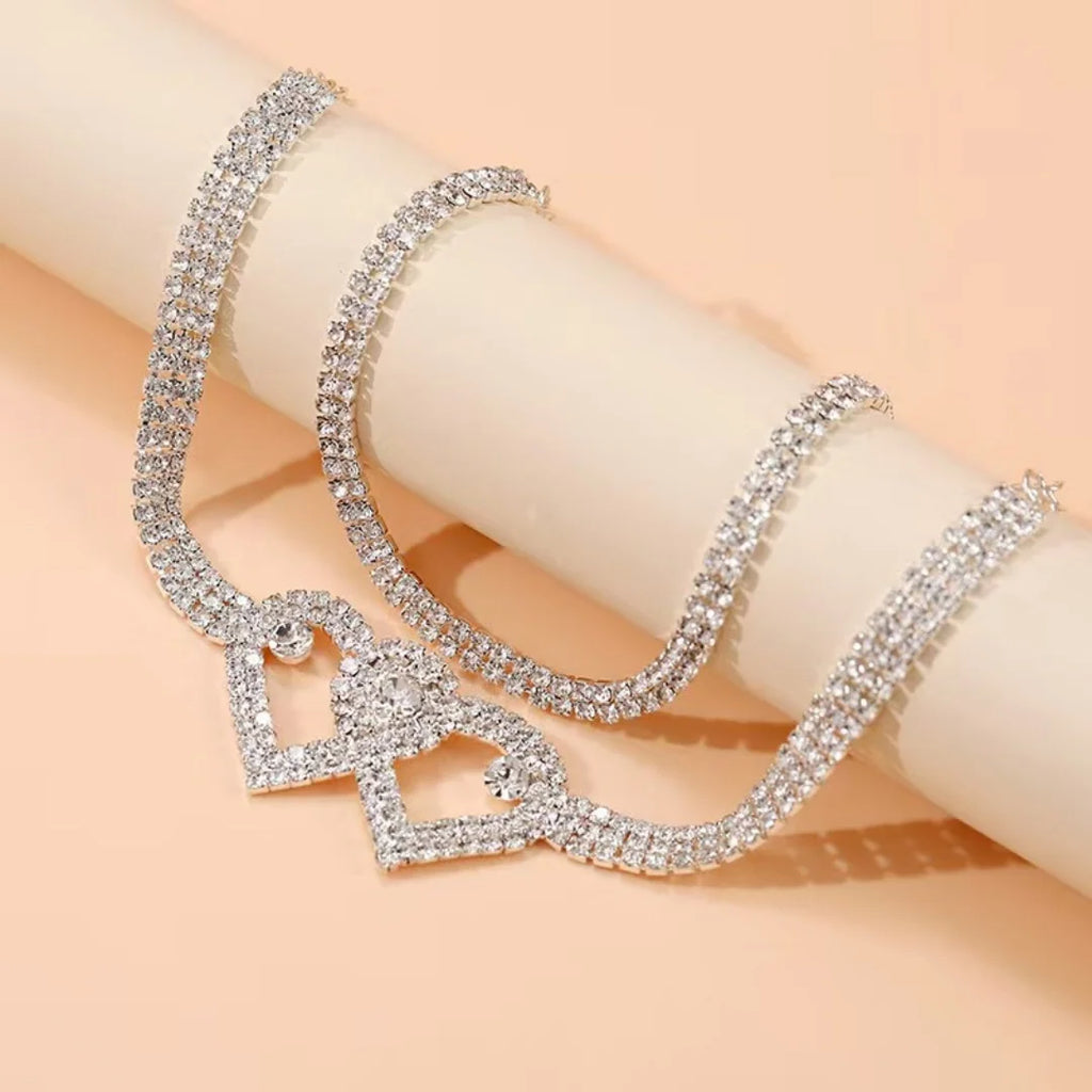 Beautiful Dazzling Cubic Zirconia Chain Anklet for Women Fashion Silver Color Ankle Bracelet Barefoot Sandals Foot Jewelry