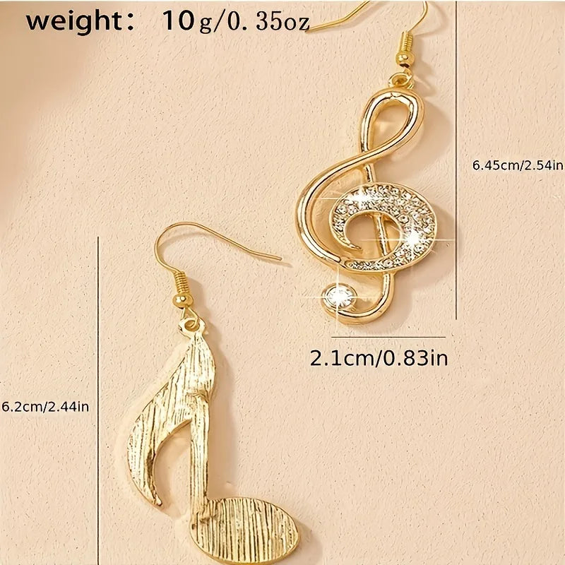 Sparkling Music-Inspired Dangle Earrings