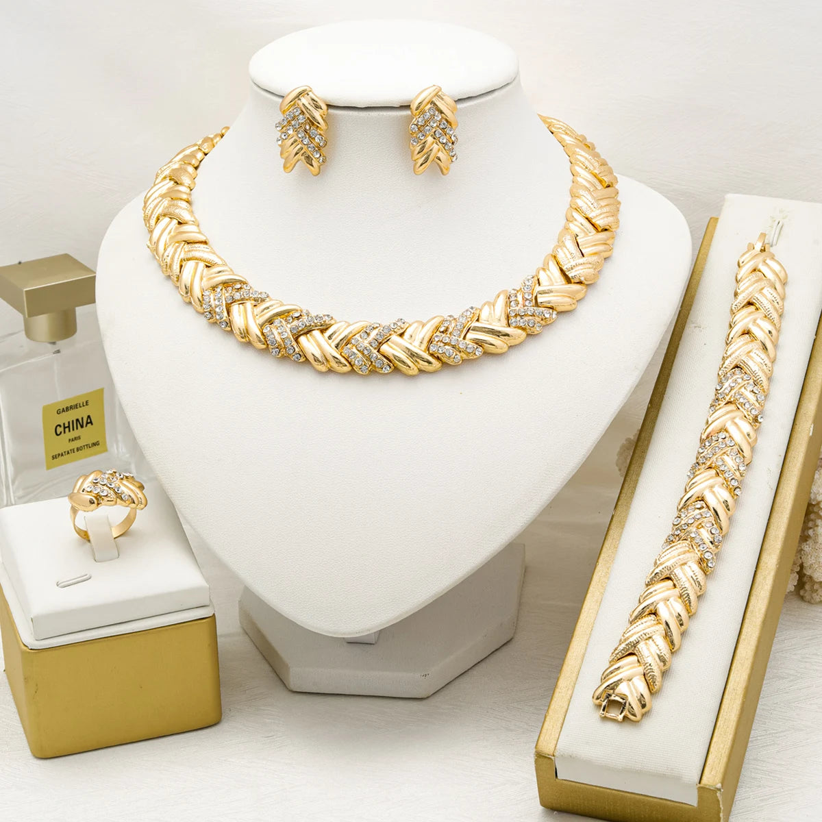 Celestial Sparkle Necklace, Bracelet & Earrings