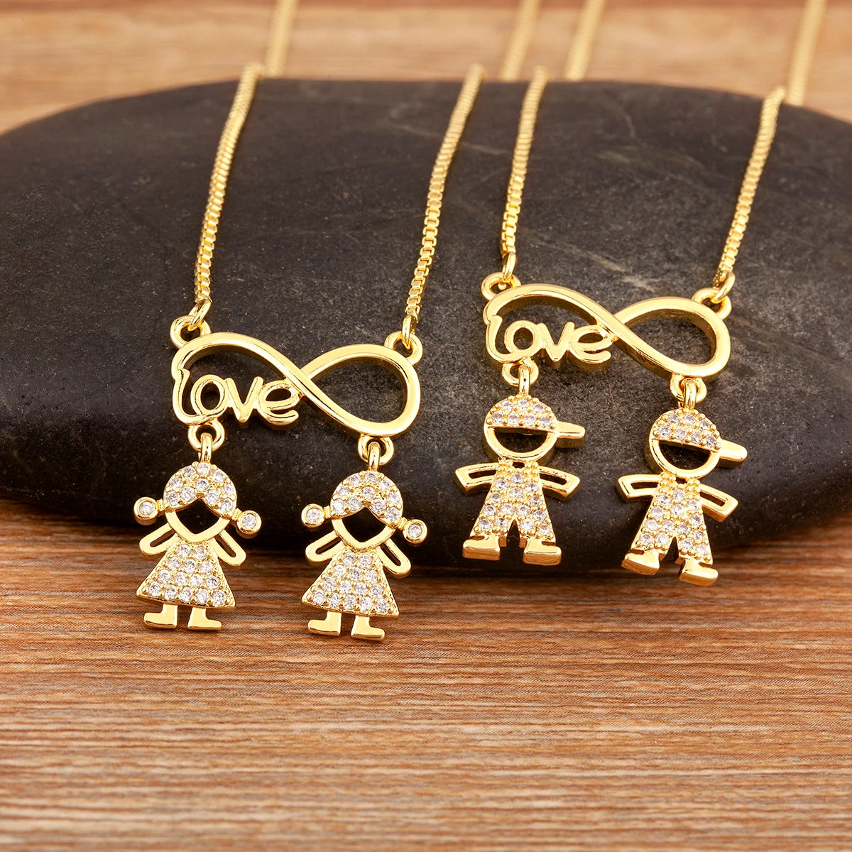 Nidin New Trendy  Love Letter Charm Zircon Pendant Necklaces For Women Fashion Versatile Fine Jewelry Mother's Day Gifts