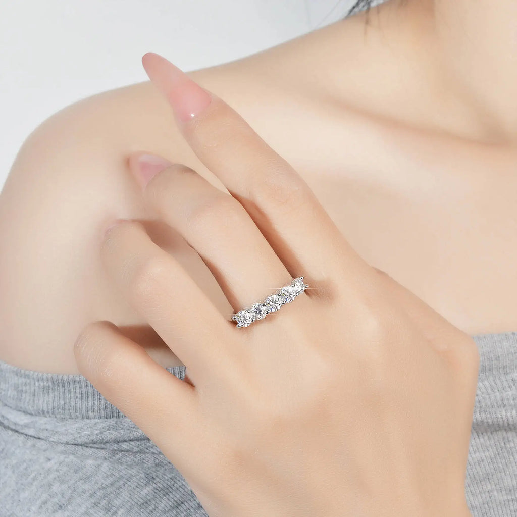 Silver Crystal Cluster Ring