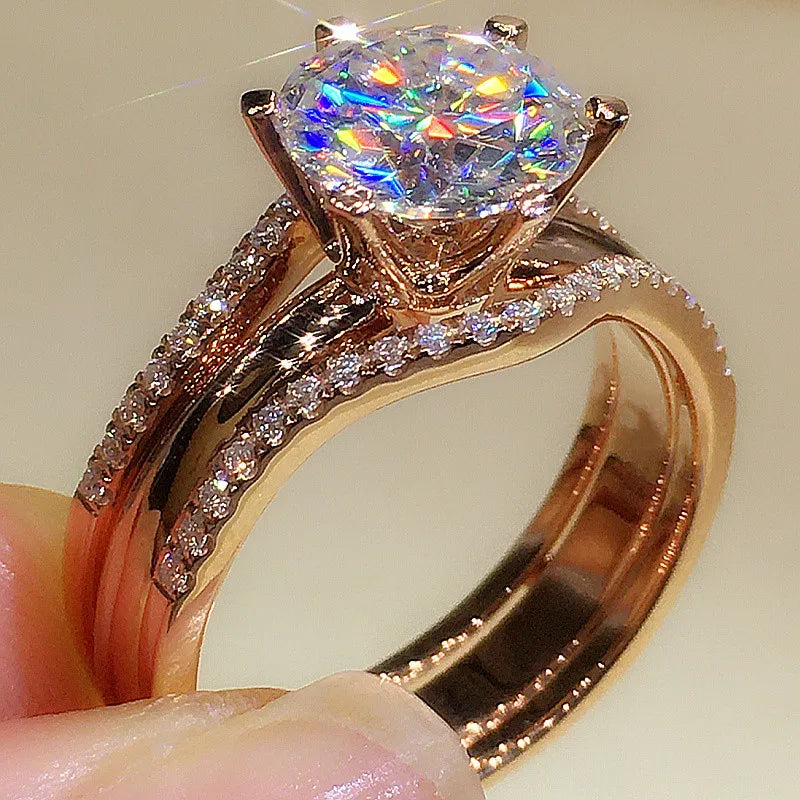 Brilliant Round-Cut Split-Shank Ring