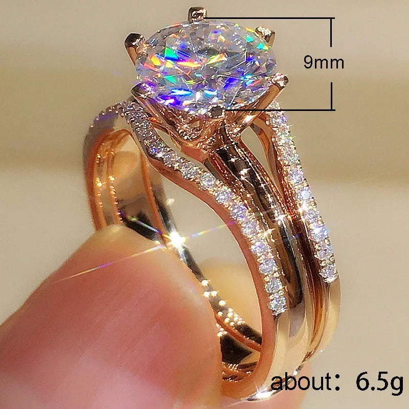 Brilliant Round-Cut Split-Shank Ring