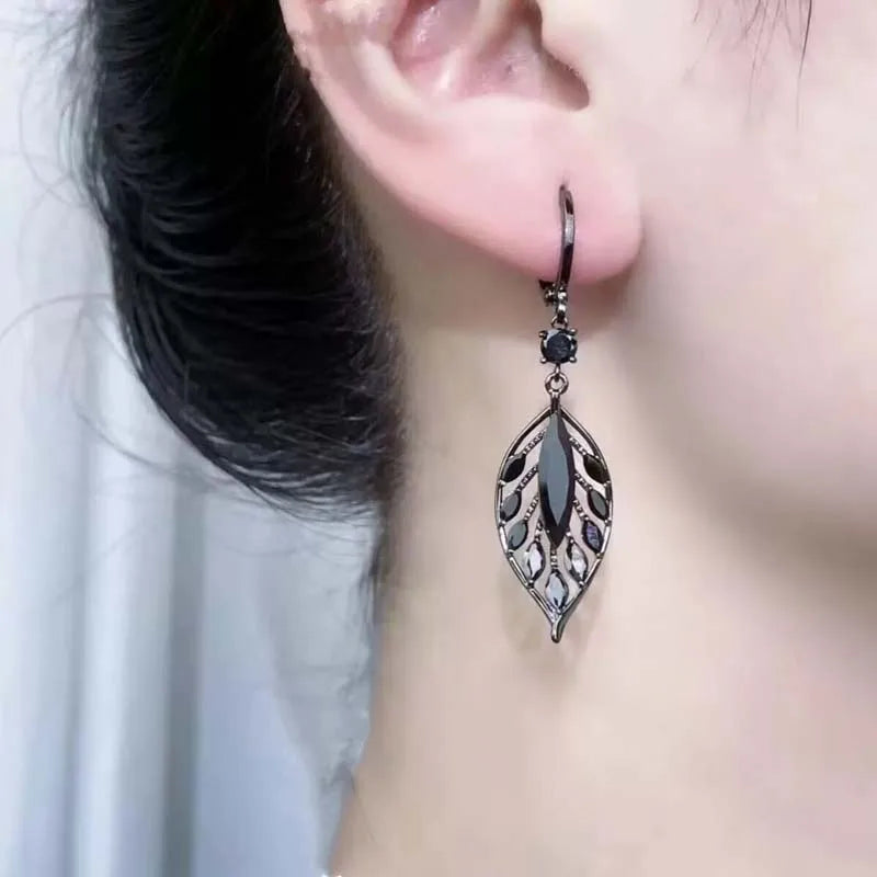 Vintage Leaf Dangle Earrings