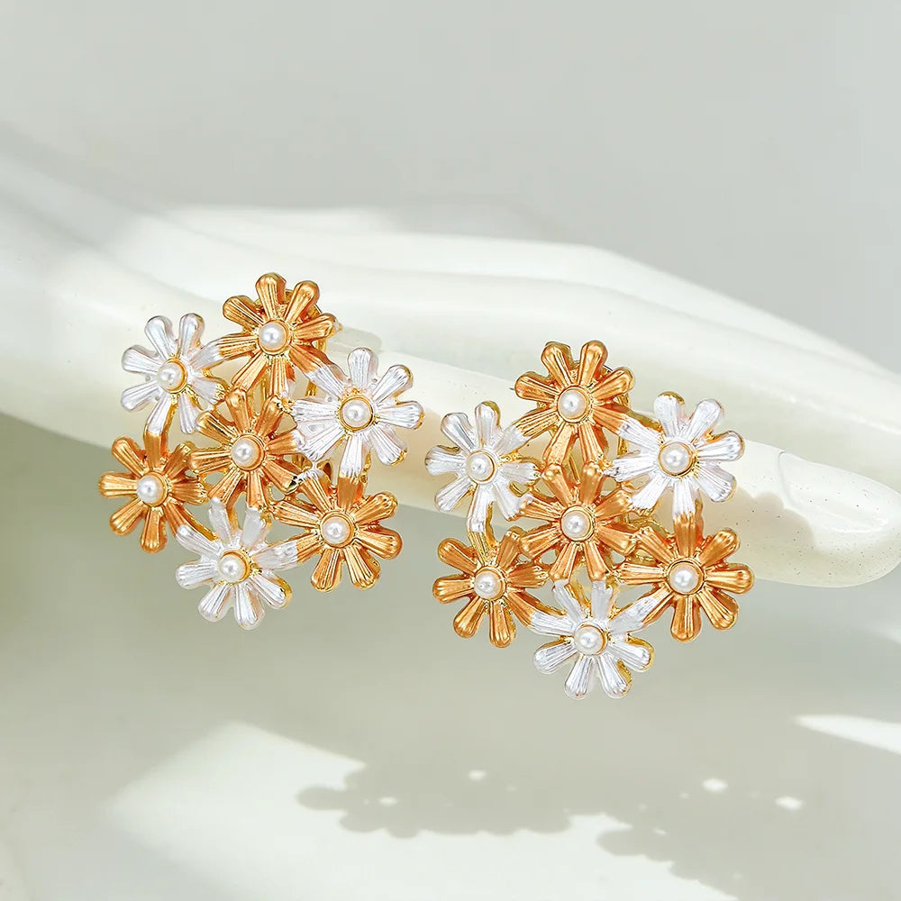 GZJPEI 2026 New African Floral Jewelry Set For Women Colorful Flower Design Fashion Luxury Bridal Wedding Party Jewelry Gift