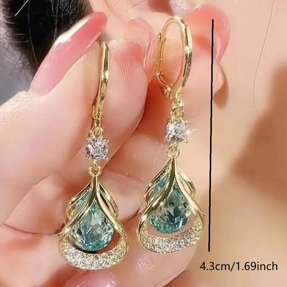 Celestial Sparkle Gold-Tone Earrings