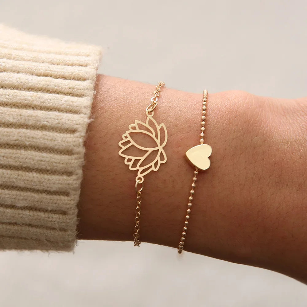 Gold Color Snake Chain Bracelet Set For Women Minimalist Twisted Rope Bangle Girl Fashion Party Jewelry Accessories