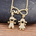 Nidin New Trendy  Love Letter Charm Zircon Pendant Necklaces For Women Fashion Versatile Fine Jewelry Mother's Day Gifts