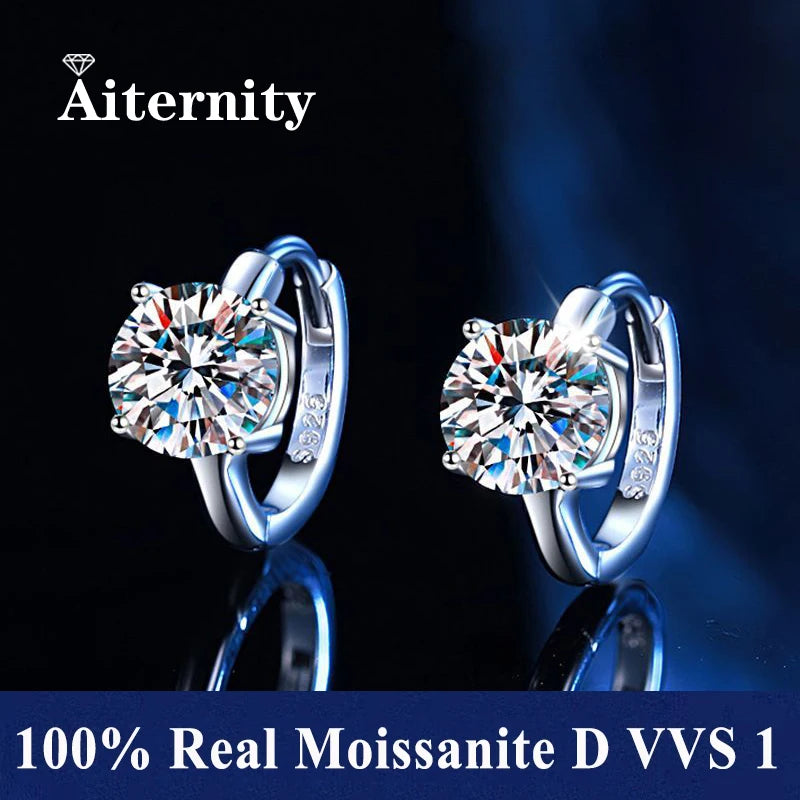 Elegant Moissanite Square Drop Earrings