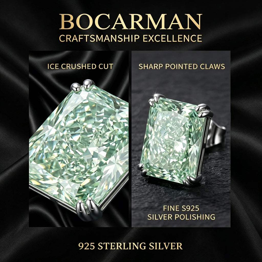 Premium Zircon Silver Stud Earrings