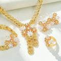 GZJPEI 2026 New African Floral Jewelry Set For Women Colorful Flower Design Fashion Luxury Bridal Wedding Party Jewelry Gift