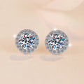 Classic Round Halo Crystal Studs