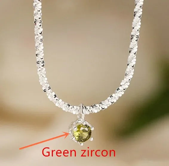 Dainty Round Halo Pendant Necklace