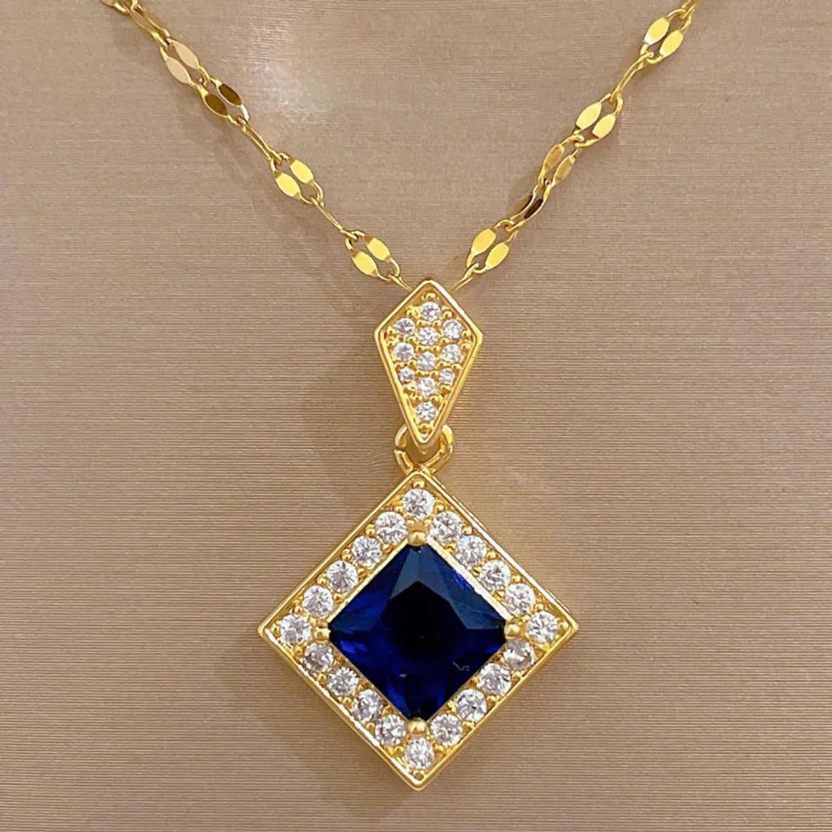 Exquisite Geometry Square Necklace Earrings Jewelry Set Charm Ladies Jewelry Fashion Bridal Accessory Set Romantic Gift