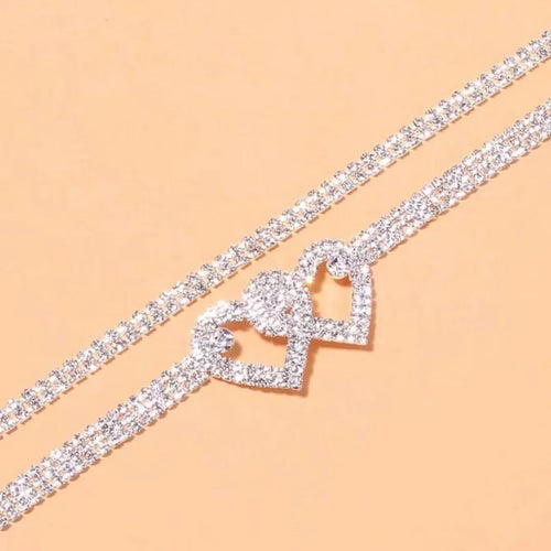 Beautiful Dazzling Cubic Zirconia Chain Anklet for Women Fashion Silver Color Ankle Bracelet Barefoot Sandals Foot Jewelry
