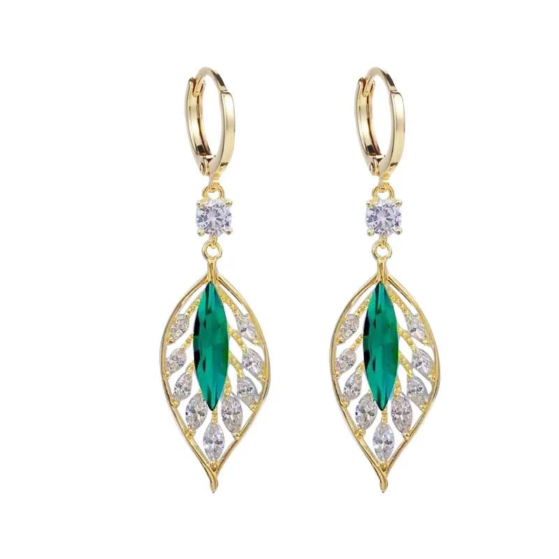 Vintage Leaf Dangle Earrings