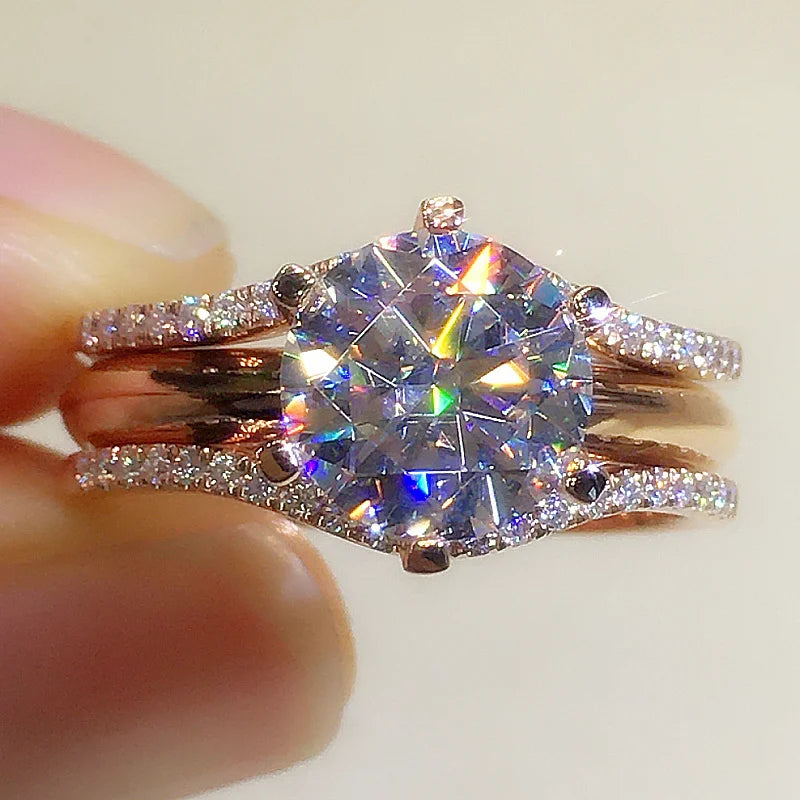 Brilliant Round-Cut Split-Shank Ring