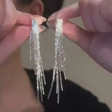 Fashion Luxury Geometric Dangle Drop Earrings for Women Wedding Party Jewelry Accessories Gorgeous Cubic Zirconia Bridal Brincos