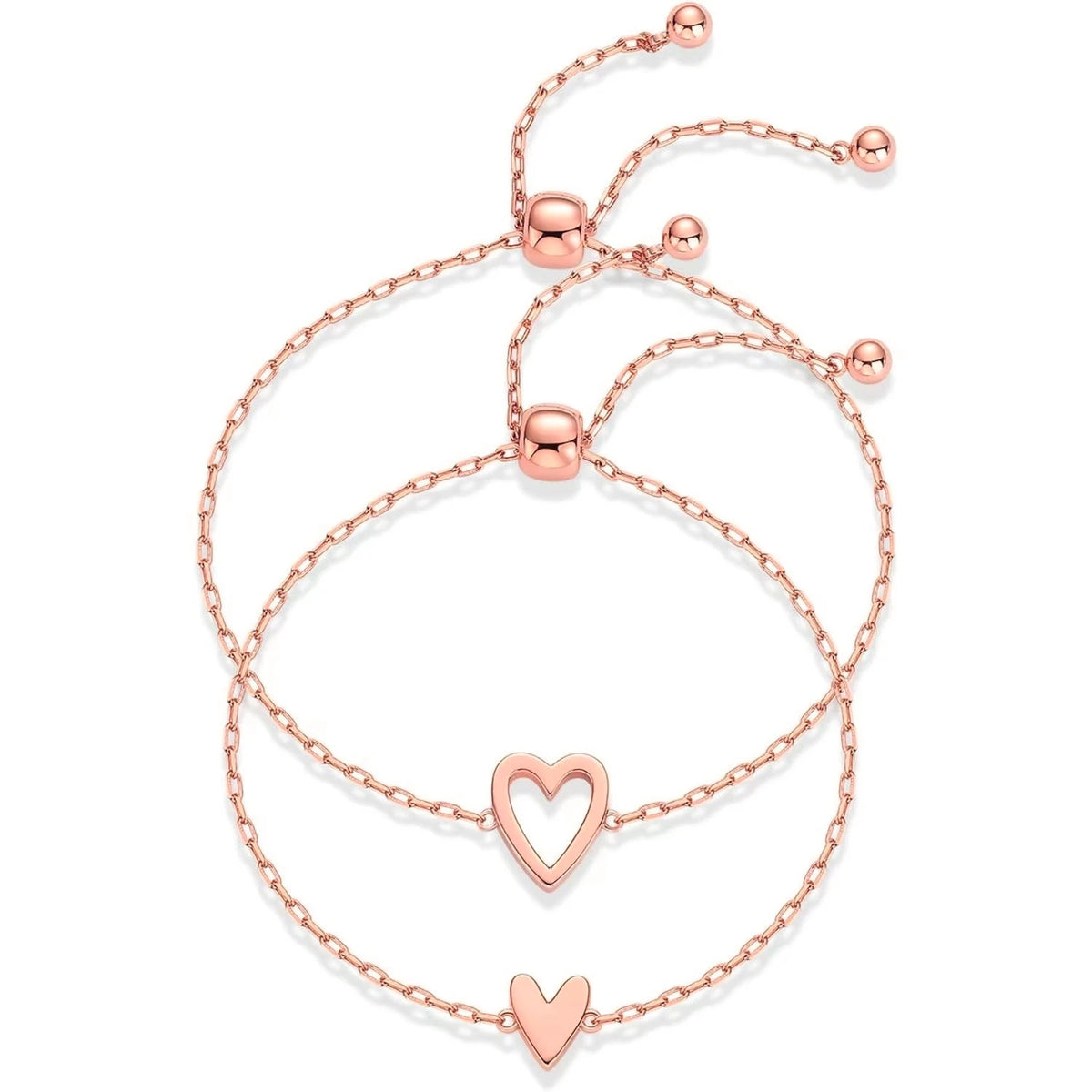 18k gold-plated heart bracelet,Two heart One bond,suitable mother and daughter,lovers,sisters love bracelet,commemorative gifts