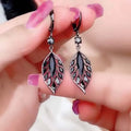 Vintage Leaf Dangle Earrings