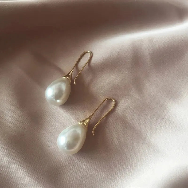Elegant Blue Crystal Long-Drop Earrings